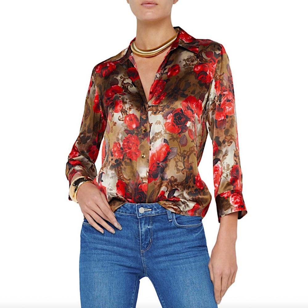 L'AGENCE DANI SILK BLOUSE